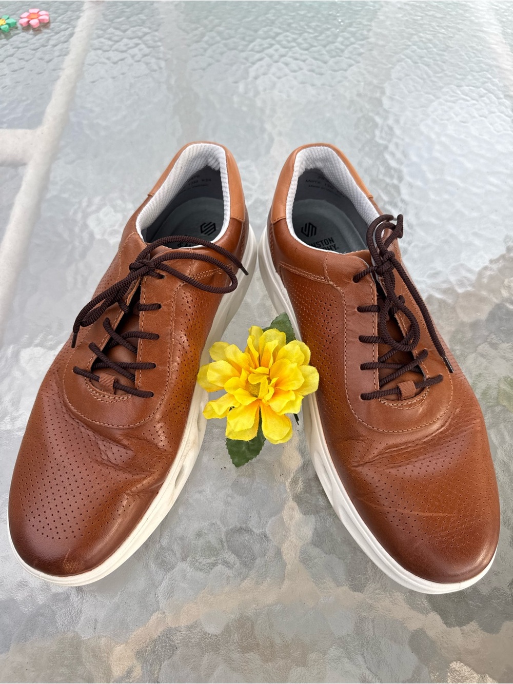 🤎Johnston & Murphy Reactivate TRUFOAM Brown Leather Sneaker Sz 13
